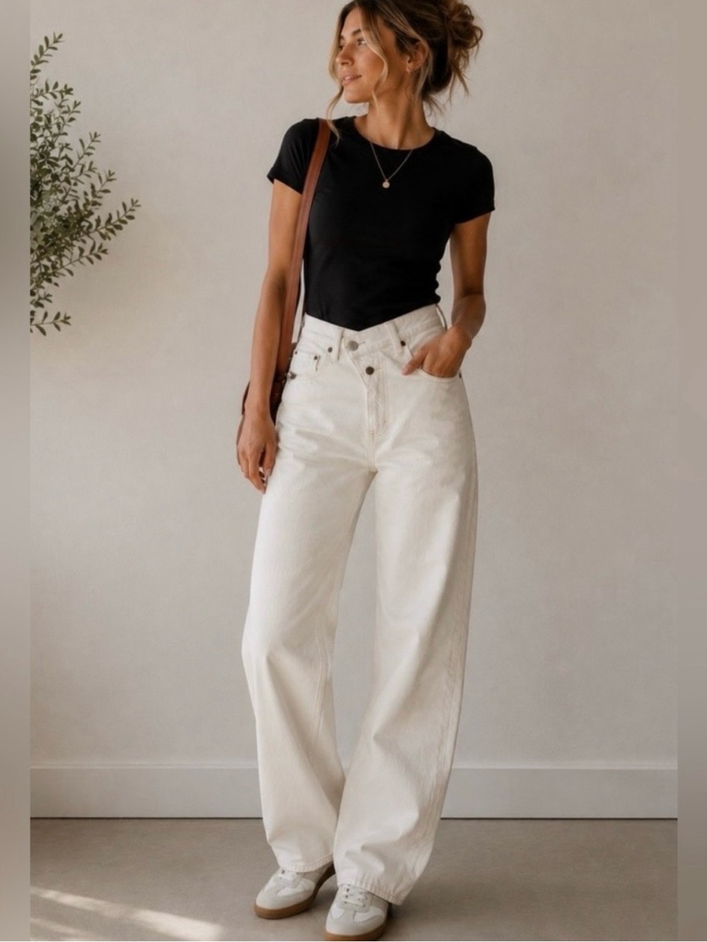 AGOLDE Criss Cross Jeans High Rise Organic
Cotton White Size 23